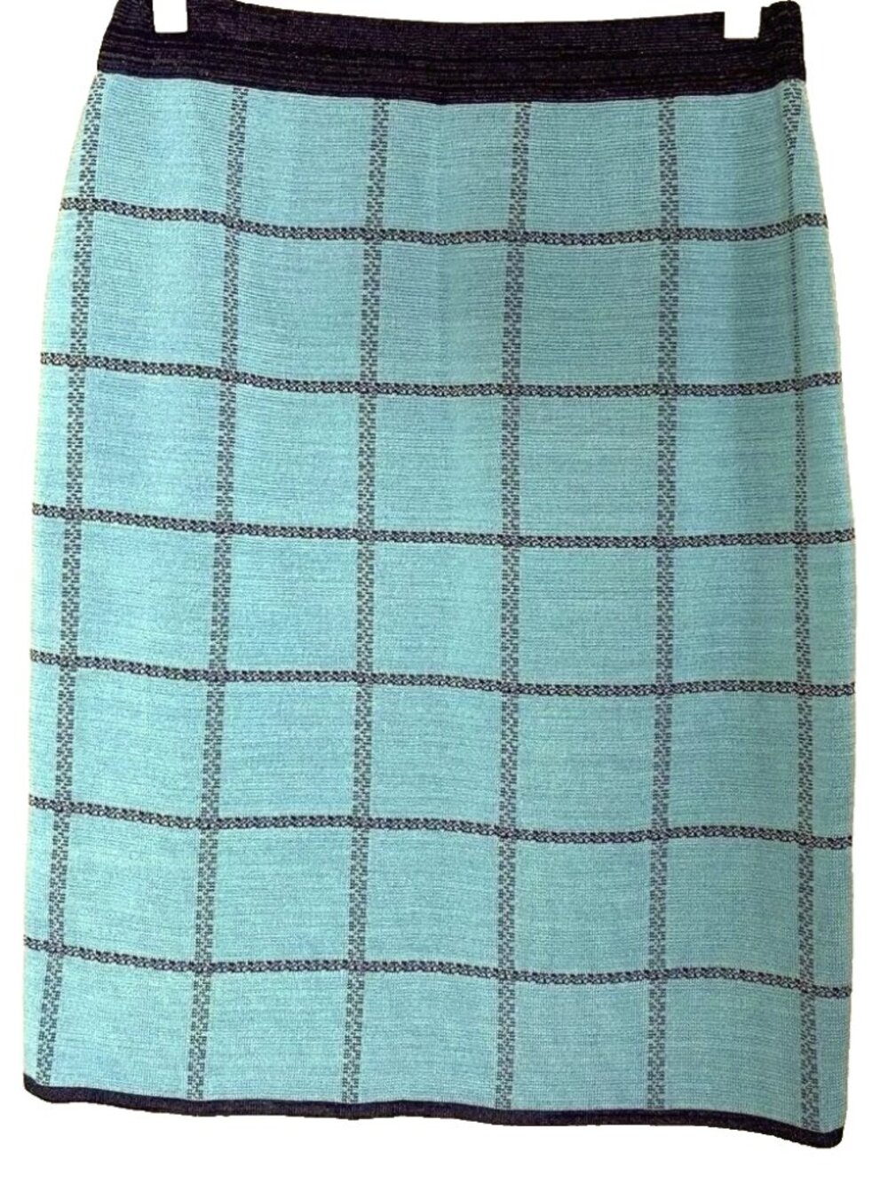 Misook Plaid Pencil Skirt XS Petite Pull on Elastic Waist Business Casual Office